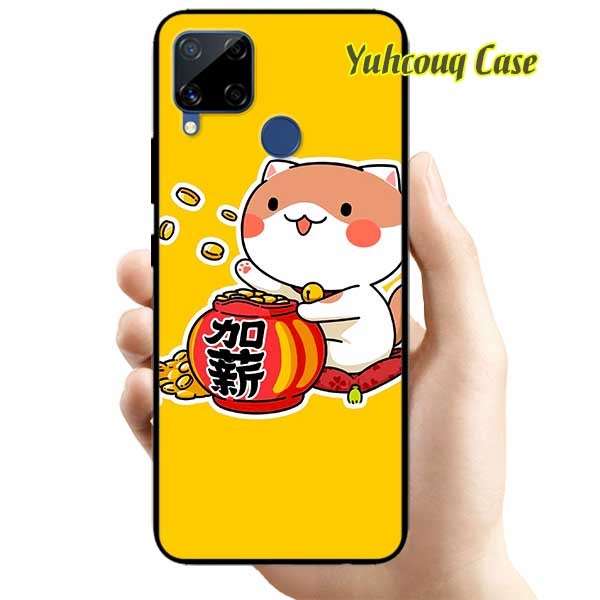 Ốp lưng dành cho realme c15 - mèo may mắn 6