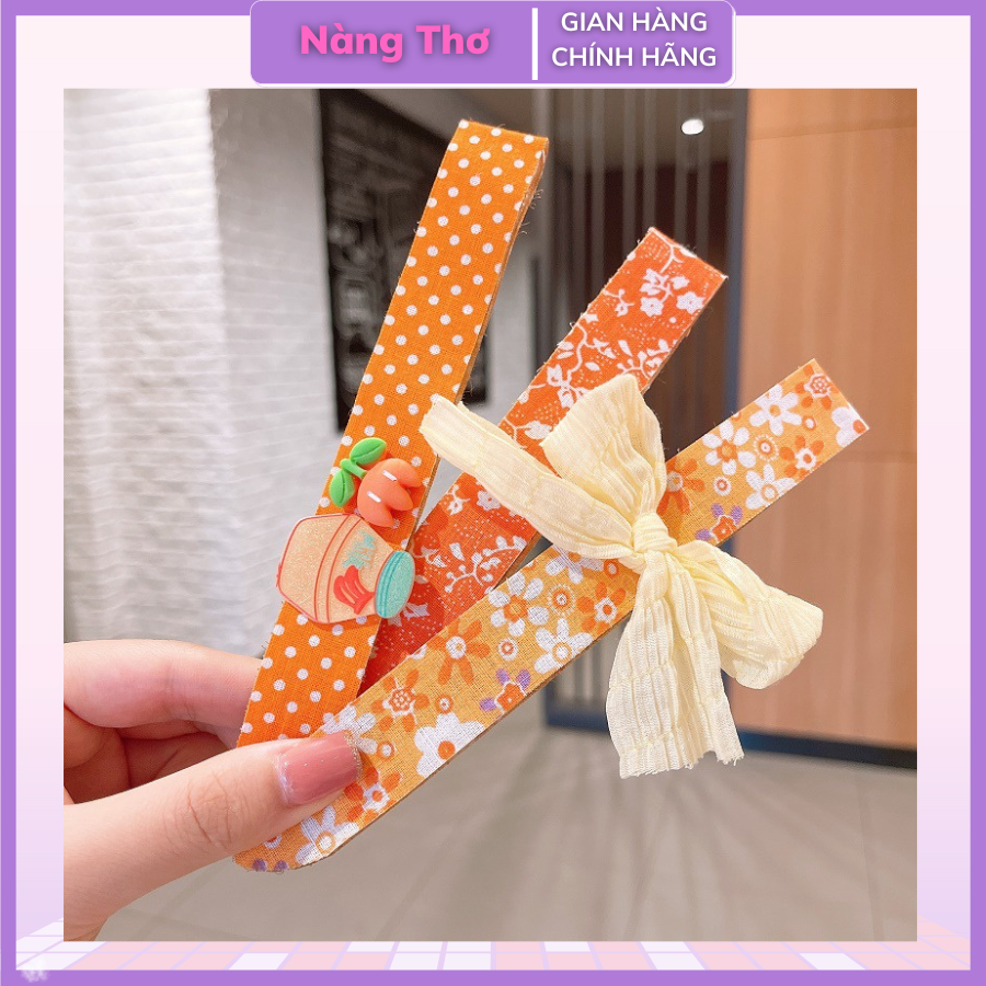 sét 3 bờm cài tóc dán dính cho bé siêu đáng yêu