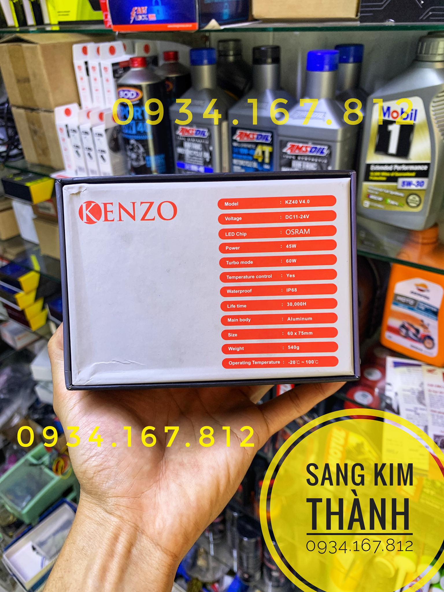Đèn Trợ Sáng Kenzo Kz40 v4.0 Chip Led Osram Đức
