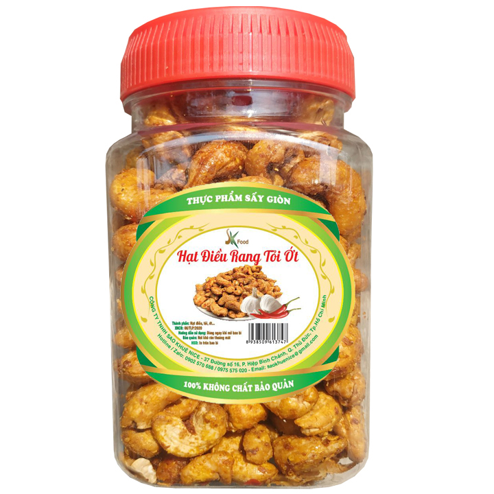 250G HẠT ĐIỀU SẤY TỎI ỚT THƠM NGON HIỆU SK FOOD