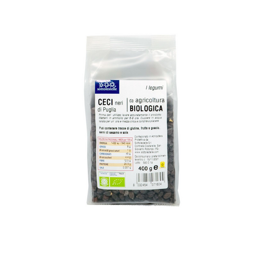 Đậu gà đen hữu cơ Sottolestelle 400g