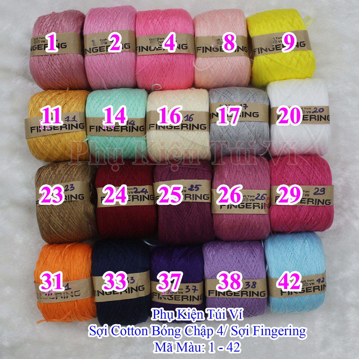 Cotton Yarn 4/ Fingering Yarn for Handmade Items (01-95)