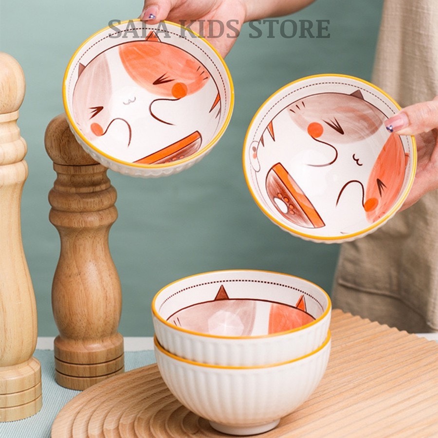 BỘ CHÉN BÁT GỐM SỨ CAO CẤP SIÊU CUTE TẶNG KÈM ĐŨA ĂN