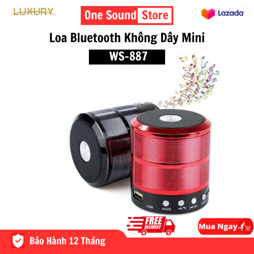 Loa bluetooth không dây ws 887 -usb thẻ nhớ nhỏ gọn có dây đeo âm thanh chất lượng kiểu dáng nhỏ gọc cầm tay