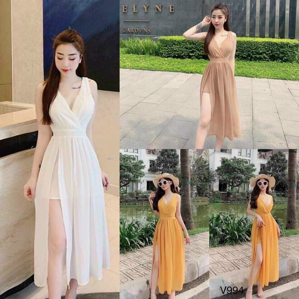 ( SIÊU KHUYẾN MÃI) ĐẦM VOAN MAXI CỔ TIM QUÁ XINH