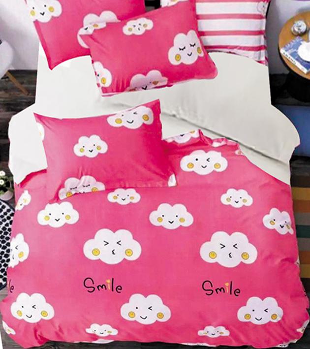 Bộ drap và mền satin Home Sweet Home (Pink Cloud)