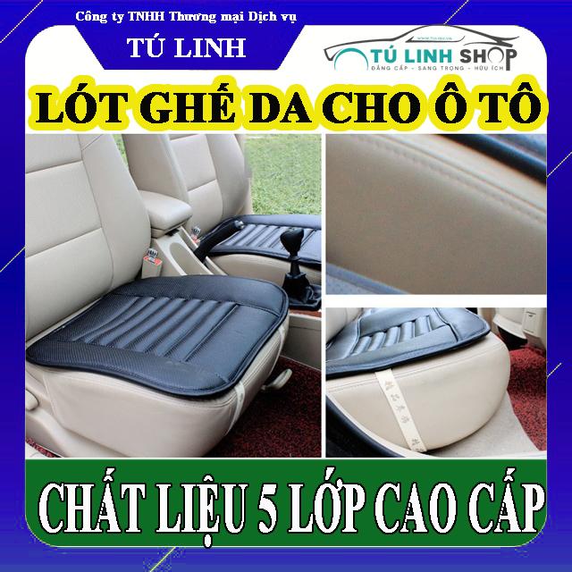 Bộ lót ghế da cho xe hơi mẫu 1 (Đen) + Tặng 01 bảng ghi số điện thoại