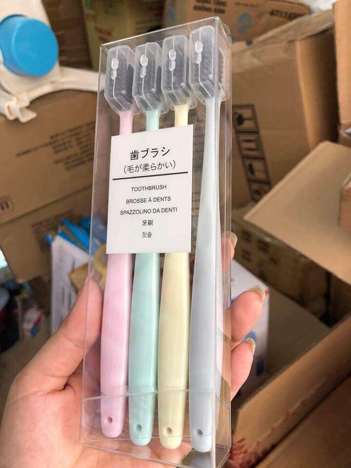 Set 4 Bàn chải đánh răng lúa mạch