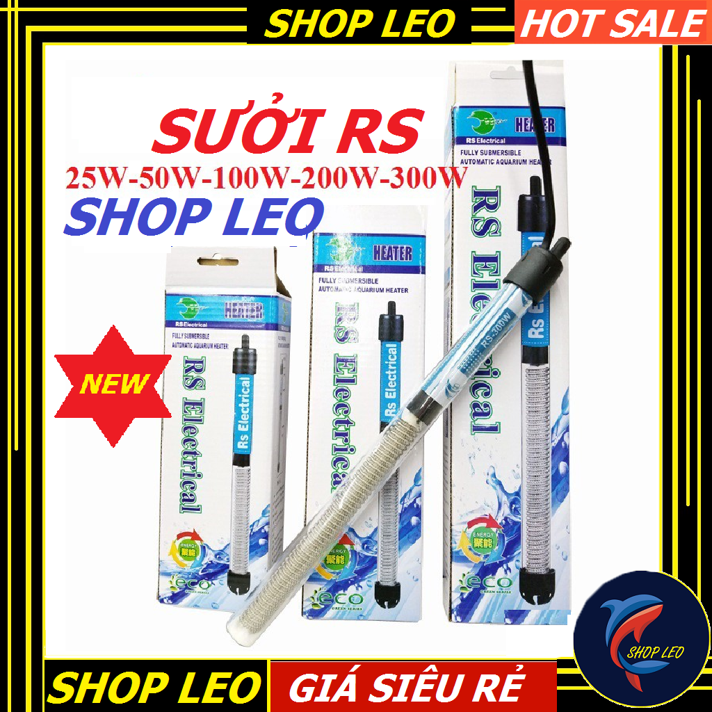 Sưởi bể cá Electrical thủy tinh- máy sưởi hồ cá các cỡ - Máy sưởi bể cá bền, rẻ - phụ kiện cá cảnh - shopleo