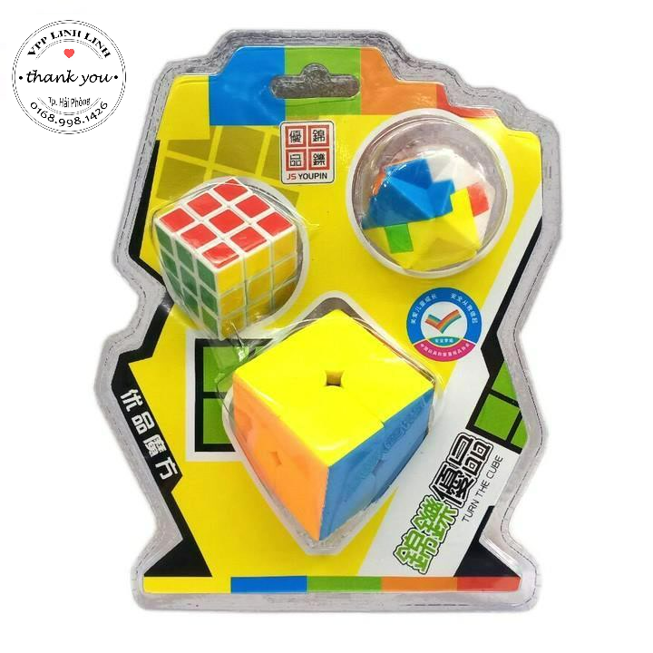 Rubik vỉ 3 món đồ chơi rèn luyện trí não