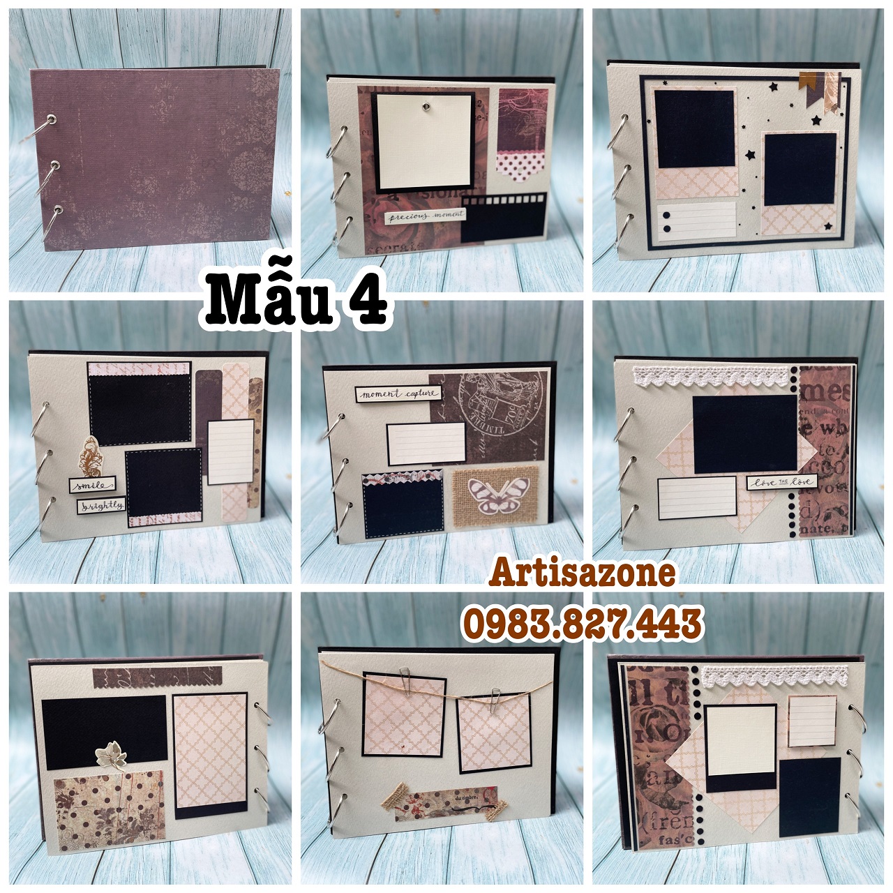 Scrapbook, album dán ảnh handmade (Mô tả sản phẩm chi tiết bên dưới bài viết)