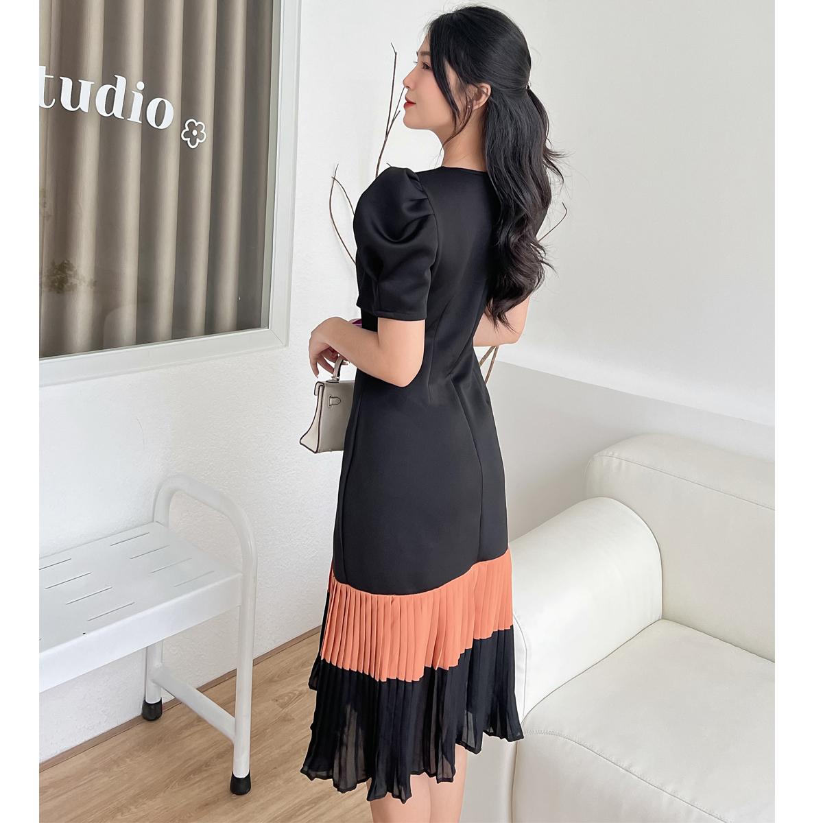 Đầm suôn phối dập li MS09 - Lady Fashion