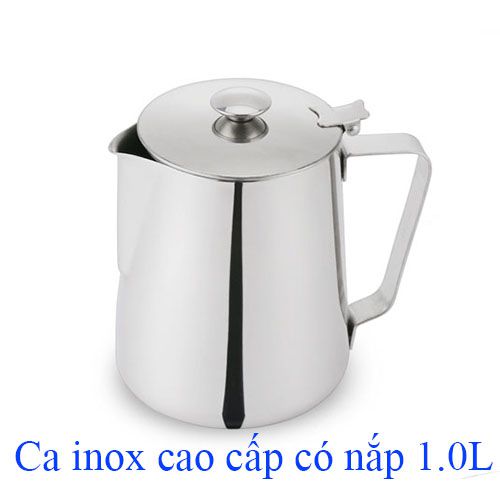 [Hcm]Stainless Steel Milk Frother with Lid 1000ml- 1500Ml-2000Ml
