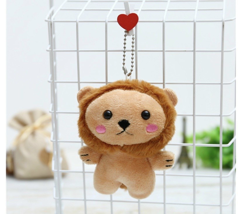 Móc khóa sư tử bông siêu dễ thương