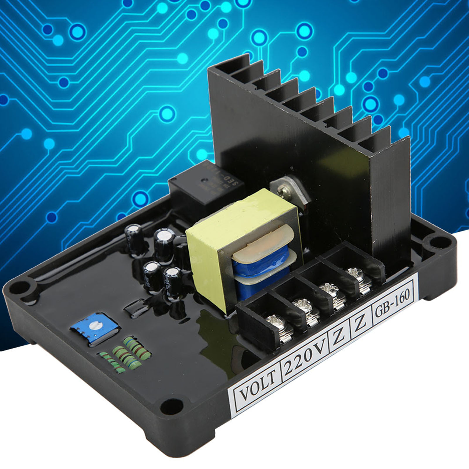 Qianmei GB160 AVR Automatic Voltage Regulator for Brush Single Phase ST Alternator