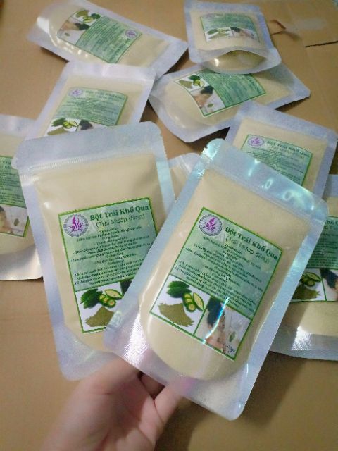 100g bột  mặt nạ khổ qua ( mướp đắng) giảm mụn thâm, làm sáng da