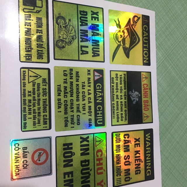 Bộ 9 miếng tem giận chịu, cảnh báo