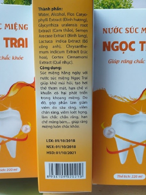 [COMBO 3 CHAI] NƯỚC SÚC MIỆNG NGỌC TRAI- GIÚP RĂNG CHẮC KHỎE