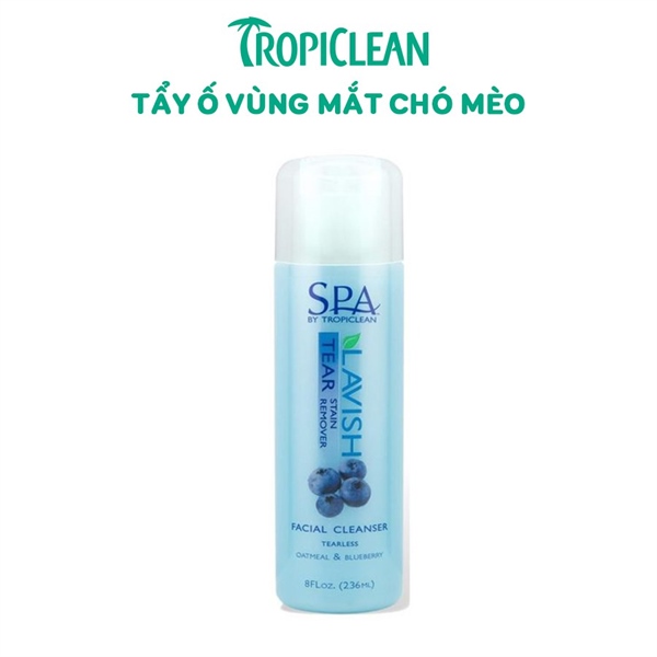 Vệ sinh vùng mắt và mặt, tẩy ố Tear Stain Remover cho Chó Mèo TropiClean - TropiClean SPA Tear Stain Remover for pets