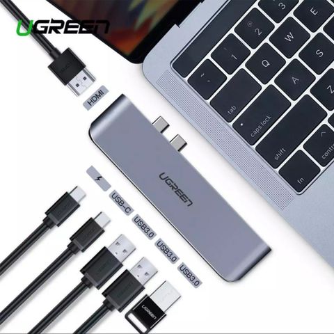 Cáp Chuyển USB-C Sang HDMI+ 3 USB 3.0 + USB-C + PD Ugreen 50963