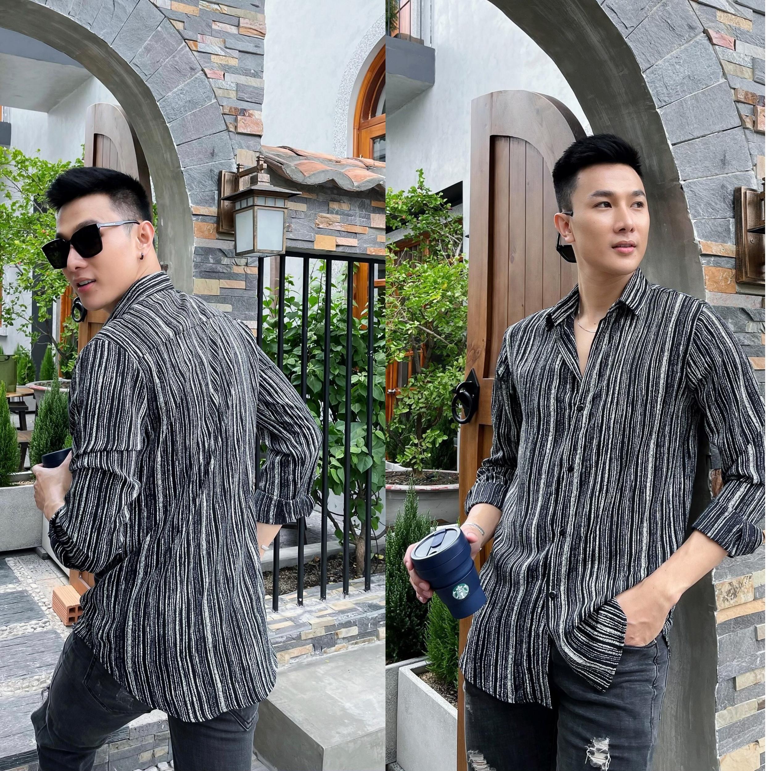 Áo sơ mi lụa form rộng họa tiết S38
