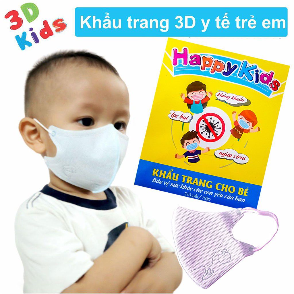 Khẩu Trang Y Tế Happykid Khẩu Trang Em Bé ( hộp 10 cái)