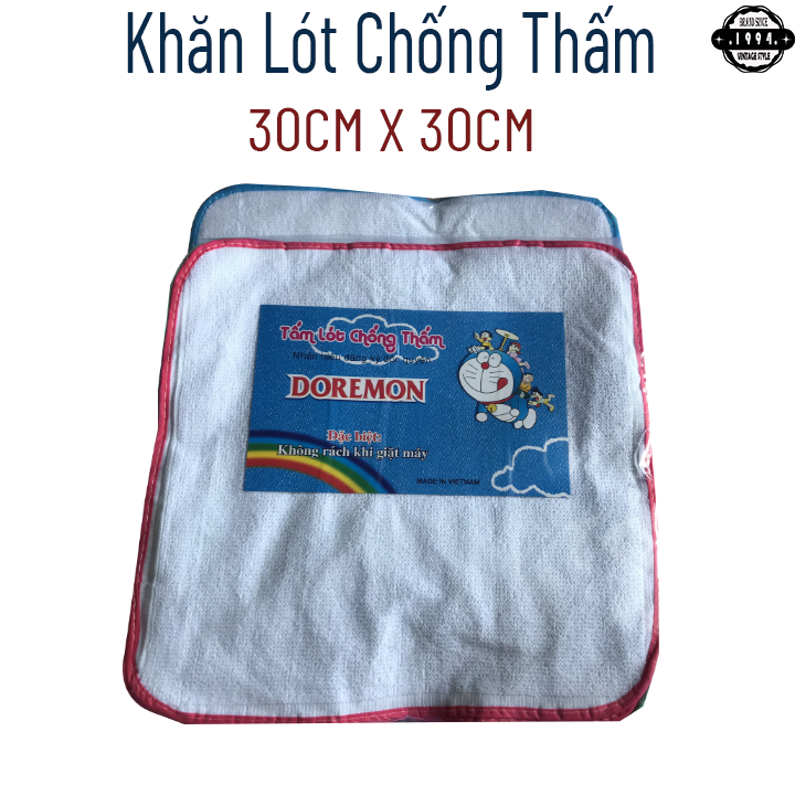 Khăn lót chống thấm Doremon 1 set / 10 khăn