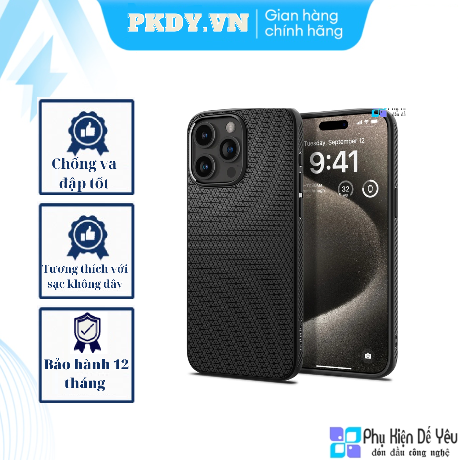 Ốp Spigen Liquid Air cho iPhone 15/ 15 Pro/ 15 Plus/ 15 Pro max ( PHÂN PHỐI CHÍNH HÃNG )
