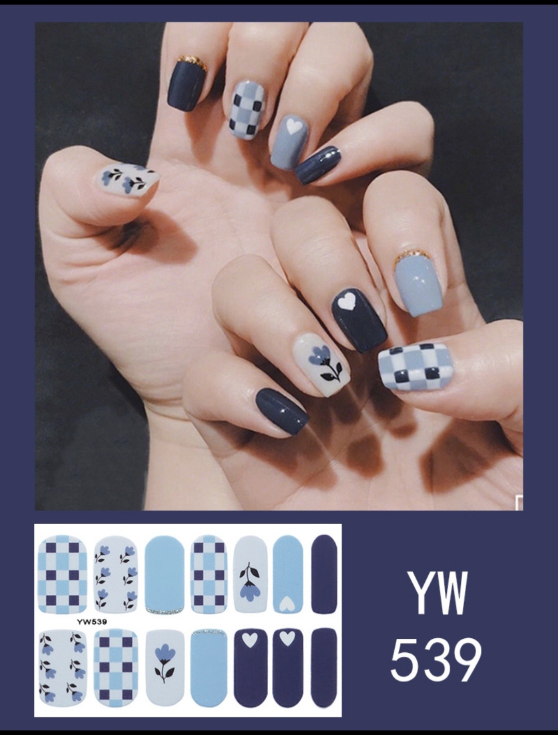 Set 14 miếng dán móng tay, có hơn 40 mẫu miếng dán móng tay 3D cho bạn lựa, miếng dán móng tay cute - Phụ kiện làm đẹp Kina kino