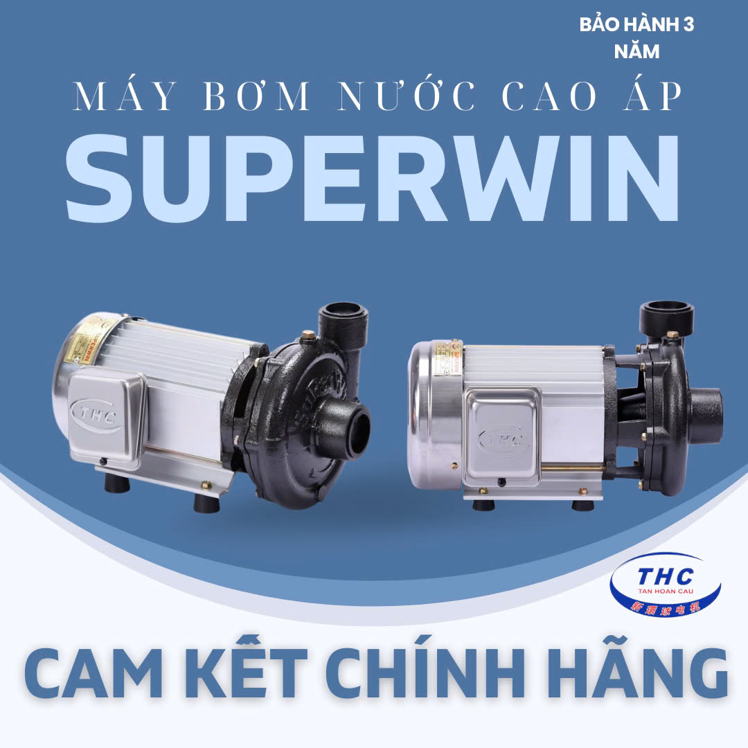 MÁY BƠM NƯỚC CAO ÁP SUPERWIN 1.5HP (HỌNG 49/42MM) - SP1100