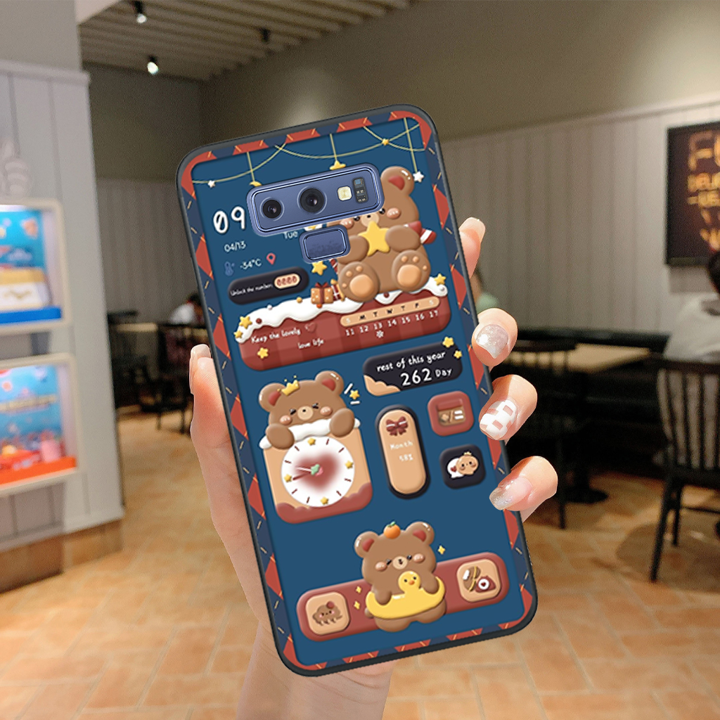 Ốp lưng Samsung Note 8/ Note 9 hình thỏ, gấu nâu cute dễ thương