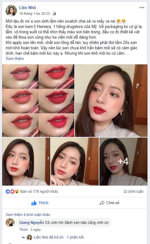Son siêu lì Hemera Colors Liquid Matte Lipstick HLML