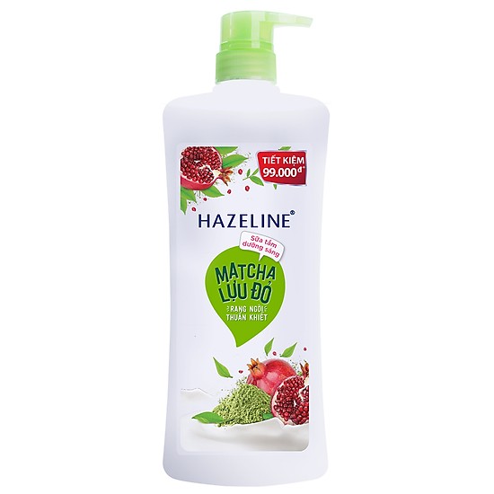 Sữa tắm Hazeline Dưỡng trắng 900g tặng