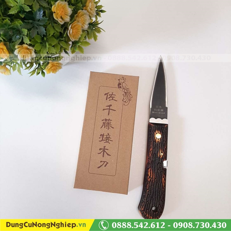 Dao ghép cành Mori Wood cán sừng