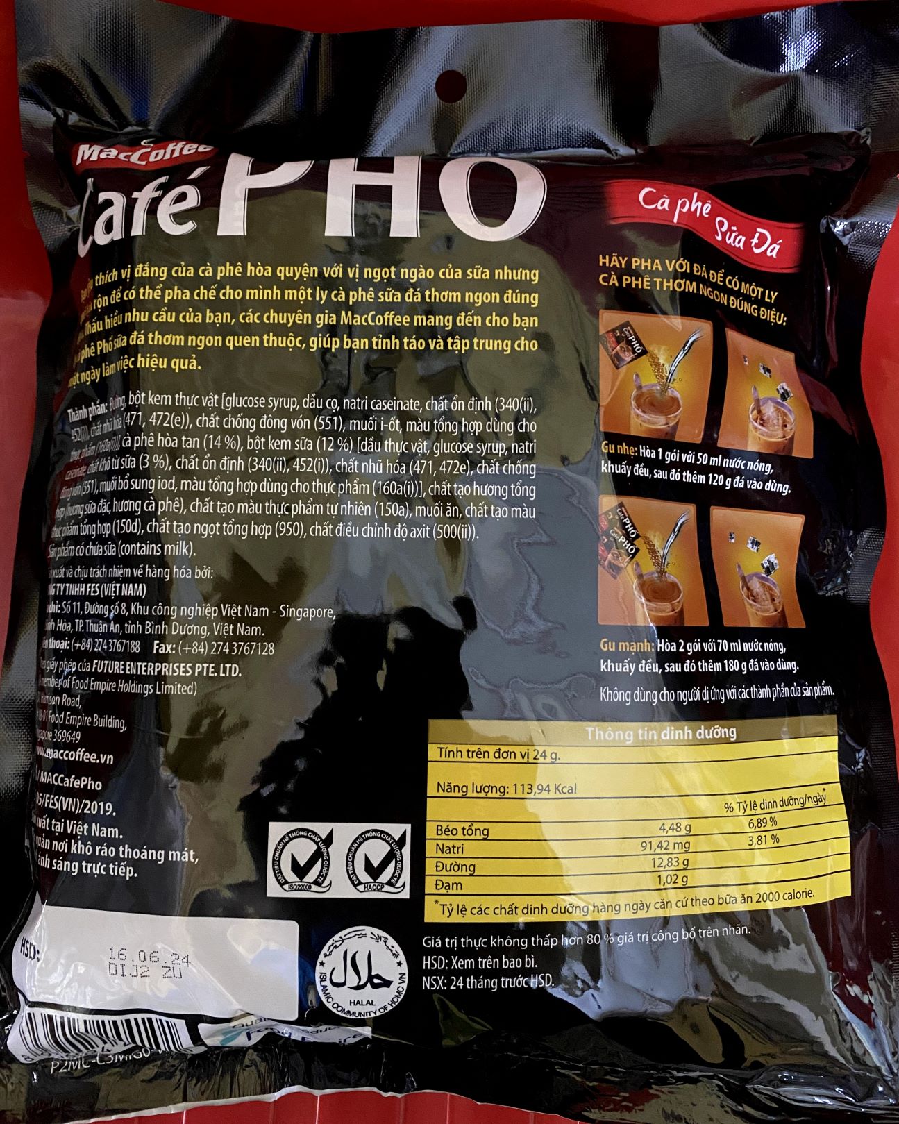 Cà Phê Phố Cà Phê Sữa đá 720g (30 gói x 24g)