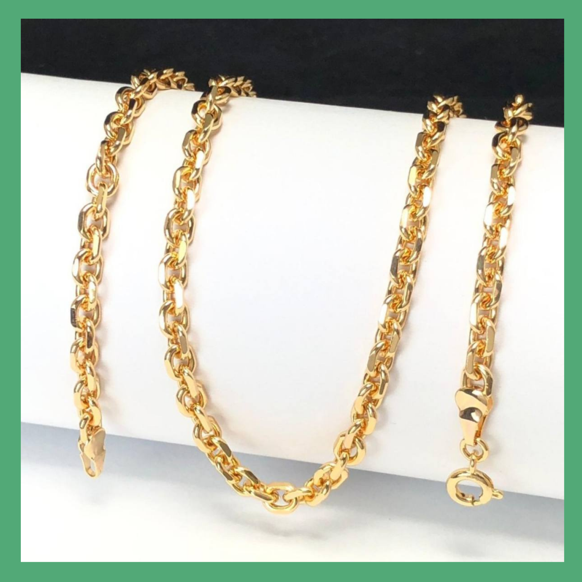 Dây chuyền xích nam mạ vàng goldchain a 80r 18k cao cấp