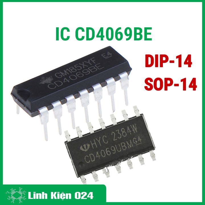IC CD4069BE DIP14 / SOP14 tiêu thụ điện năng thấp
