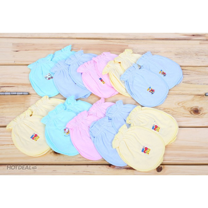 [HCM]Combo 2 Bộ Bao Tay Chân Dún Màu Bé Sơ Sinh(Baby/Như Loan)
