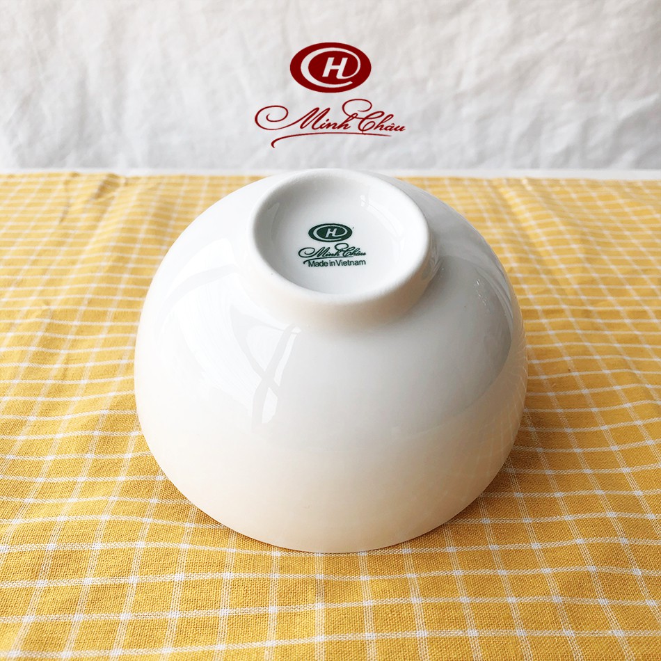 Bộ Bát Cơm Trắng Trơn 11cm - Sứ Minh Châu - C06