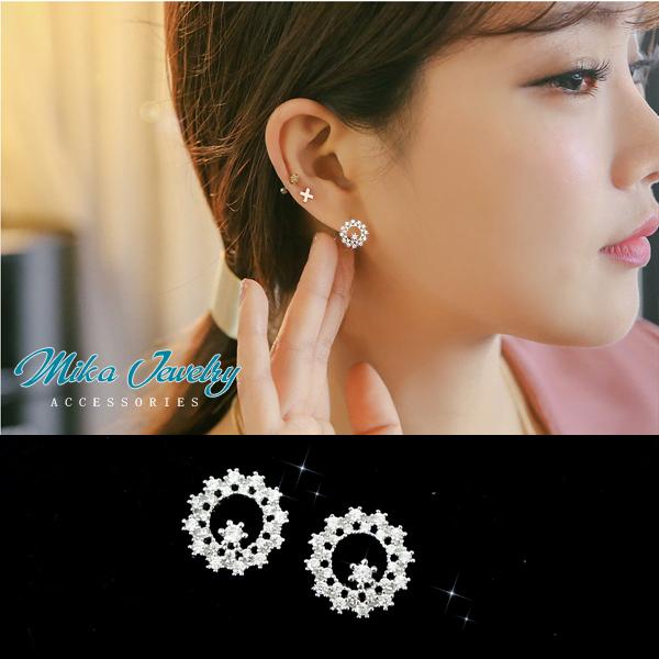 [HCM]Bông tai nữ bông hoa sáng đẹp cao cấp đính đá cz zircon mẫu mới phụ kiện trang sức hot trend hàn quốc - moon star acc