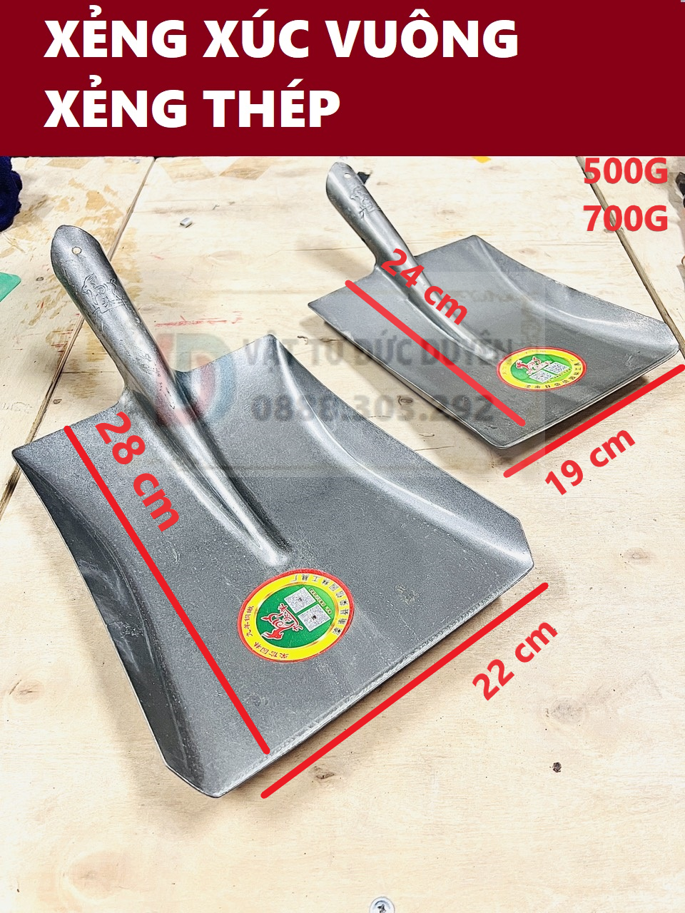 Xẻng xúc đất làm vườn,xẻng thép vuông