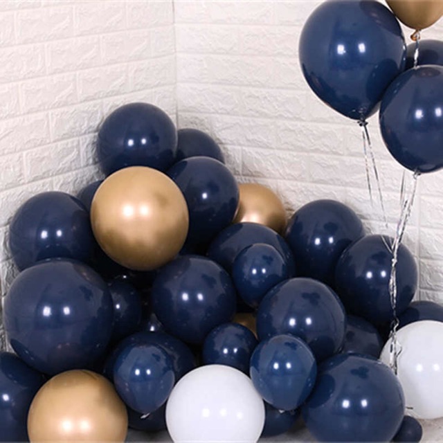 Bóng tròn xanh navy ( xanh đặc đen) loại lì 10"