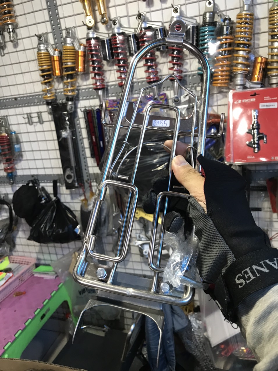 Baga xếp inox 10ly titan cho ex155 vva