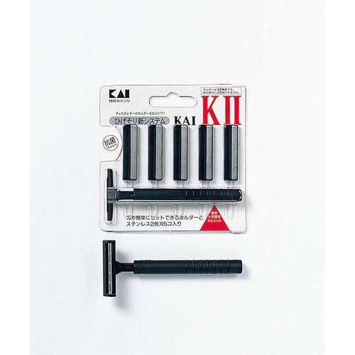 Set dao cạo râu 2 lưỡi kép KAI (1 thân, 5 lưỡi)