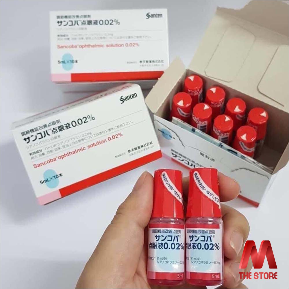 Nhỏ mắt cận thị sancoba nhật bản 5ml - nước nhỏ mắt sancoba 0.02% 5ml nhật bản