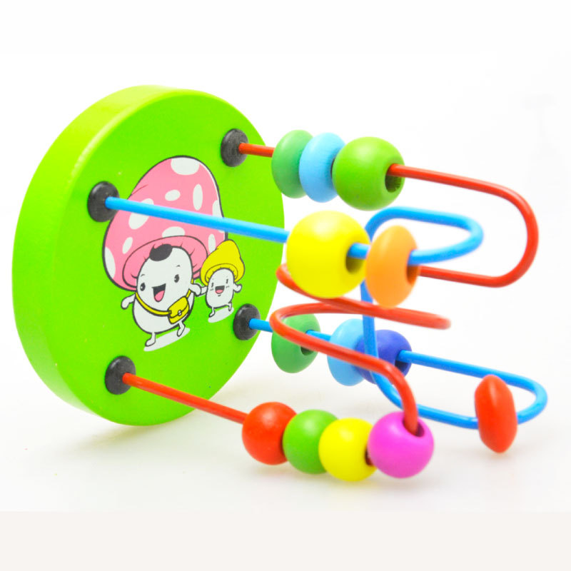Đồ chơi luồng hạt gỗ cho bé