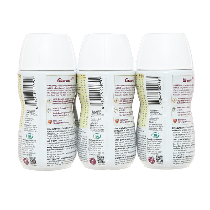 (HSD T12-2024) COMBO Thùng 30 Chai Sữa Nước Glucerna AB 220ml.