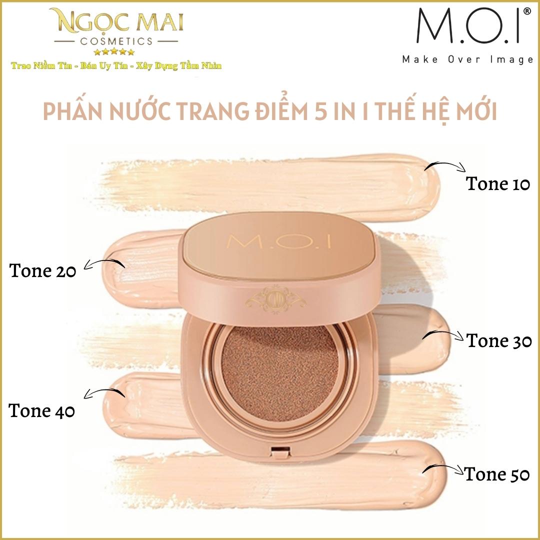 Tặng tẩy trang - Phấn nước cushion MOI Hồ Ngọc Hà 5M Baby Skin 5 in 1 M.O.I Cosmetics kiềm dầu chống nắng SPF 50+ PA++ che phủ 99% khuyết điểm