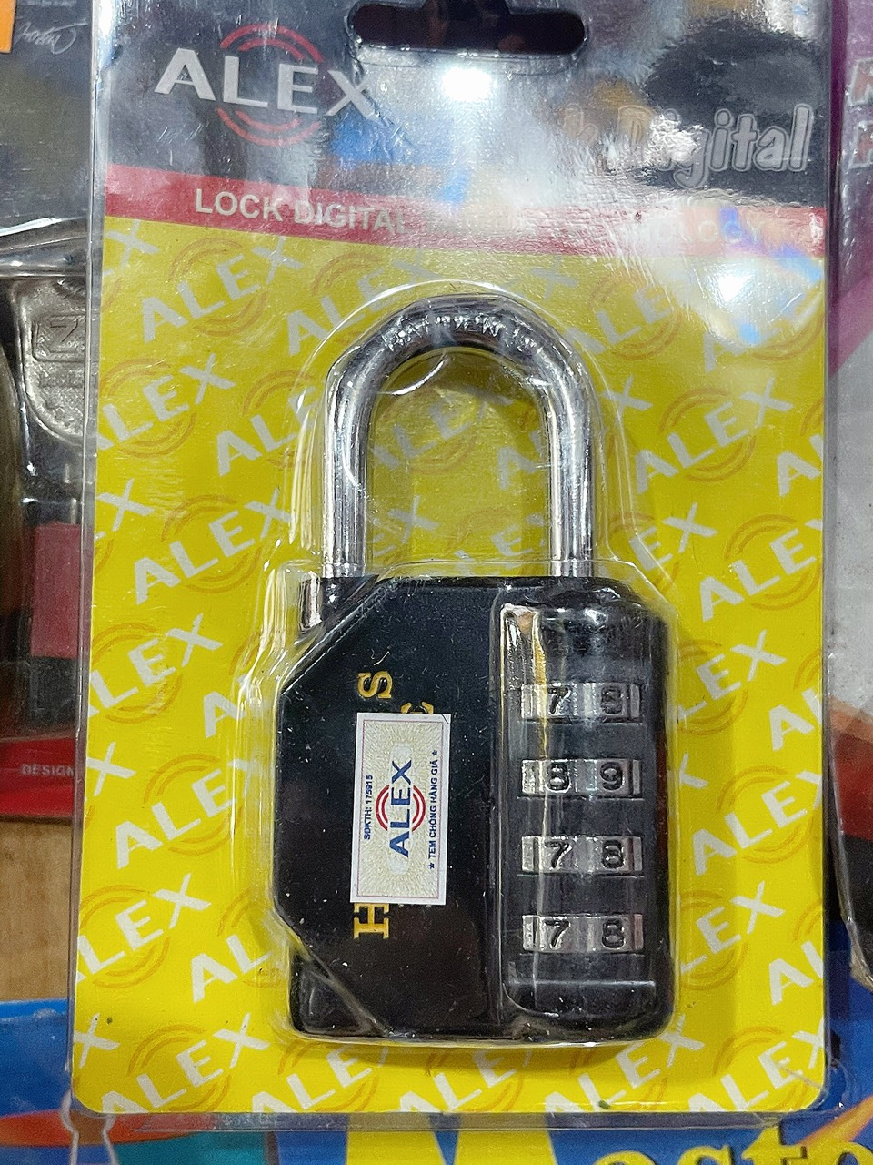 Ổ KHÓA SỐ ALEX LOẠI 4 SỐ CÀI ĐẶT