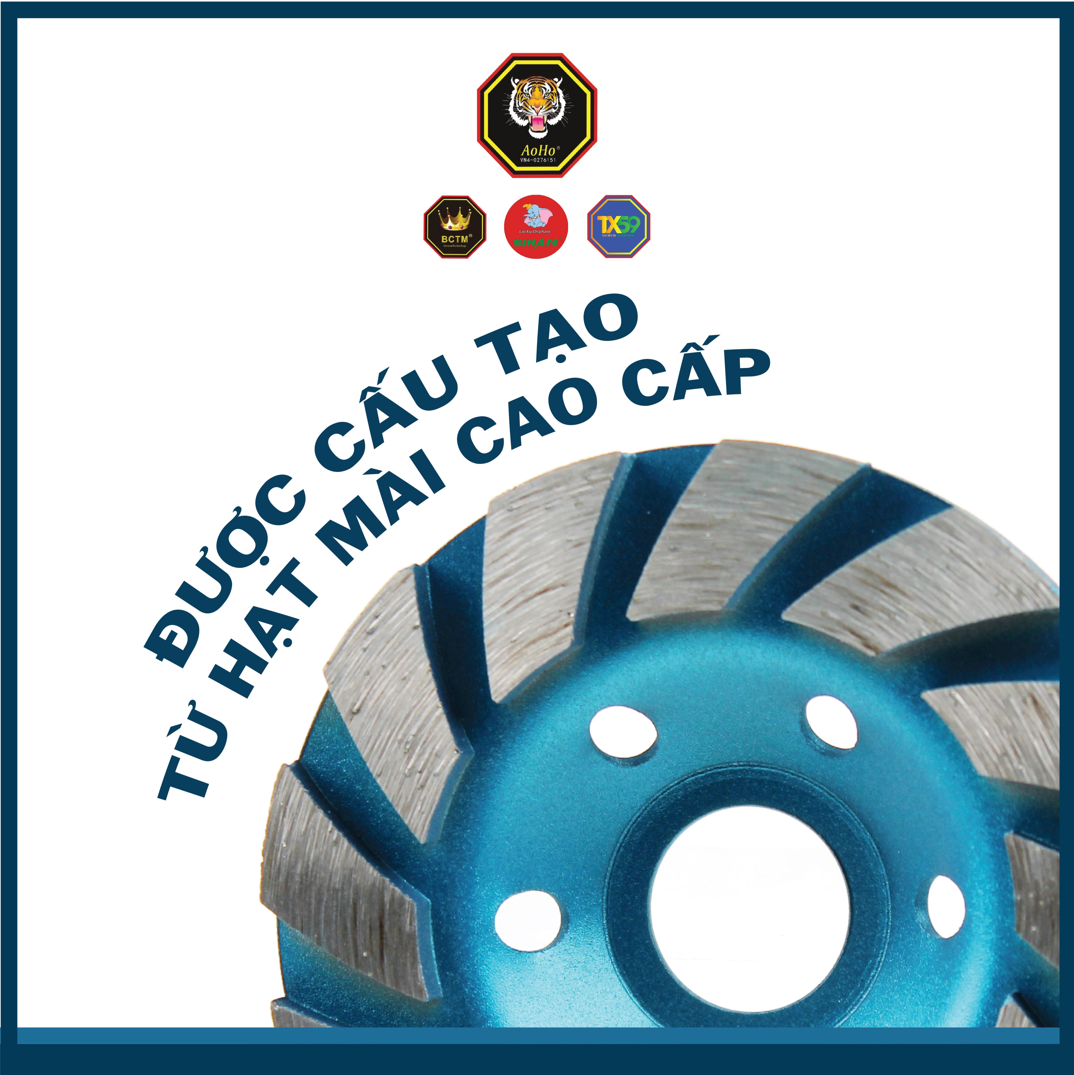 Chén Mài Bê Tông  Unik _ Màu Xanh
